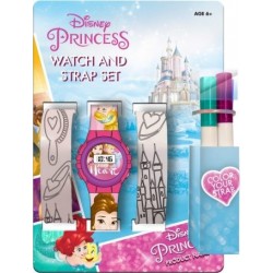 Disney Princess Digital Watch + Colorable Watch Band Set