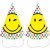 Chapeau de fête en emoji (8 pièces)