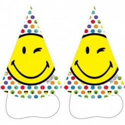 Chapeau de fête en emoji (8 pièces)