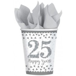 25. Coupes en papier anniversaire (8 pièces) 266 ml