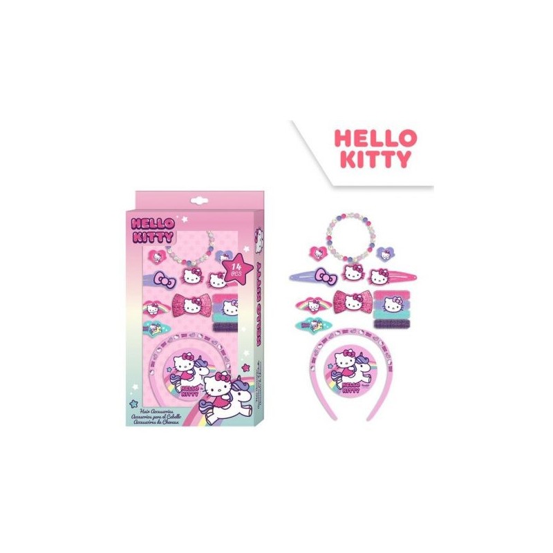 Ensemble d'accessoires de cheveux Hello Kitty