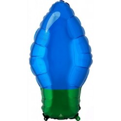 Balb de châssis bleu ballon de papier d'aluminium 55 cm