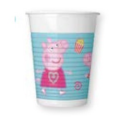 Peppa cochon en désordre play tasse plastique (8 pièces) 200 ml