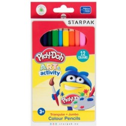 Play-doh Crayons de couleur triangulaire Jumbo 12 PCS
