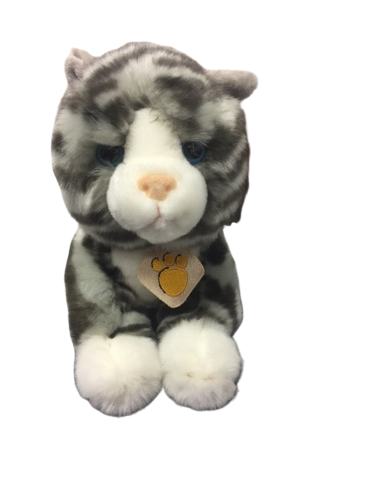 peluche chat tigré