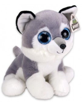 Peluche bébé husky yeux...