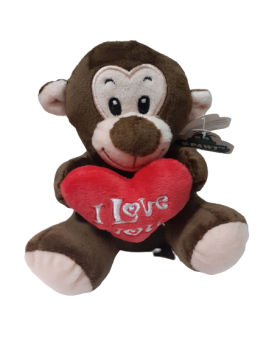 Peluche singe i love you