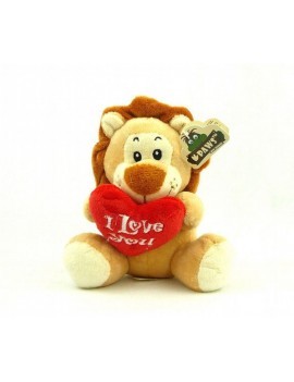 Peluche lion i love you 15 cm