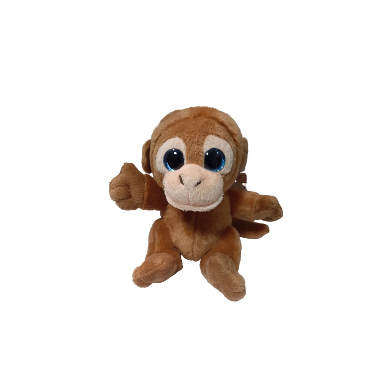 PELUCHE ANIMAL JUNGLE YEUX BRILLANTS 3 ASSORTIS, Grossiste