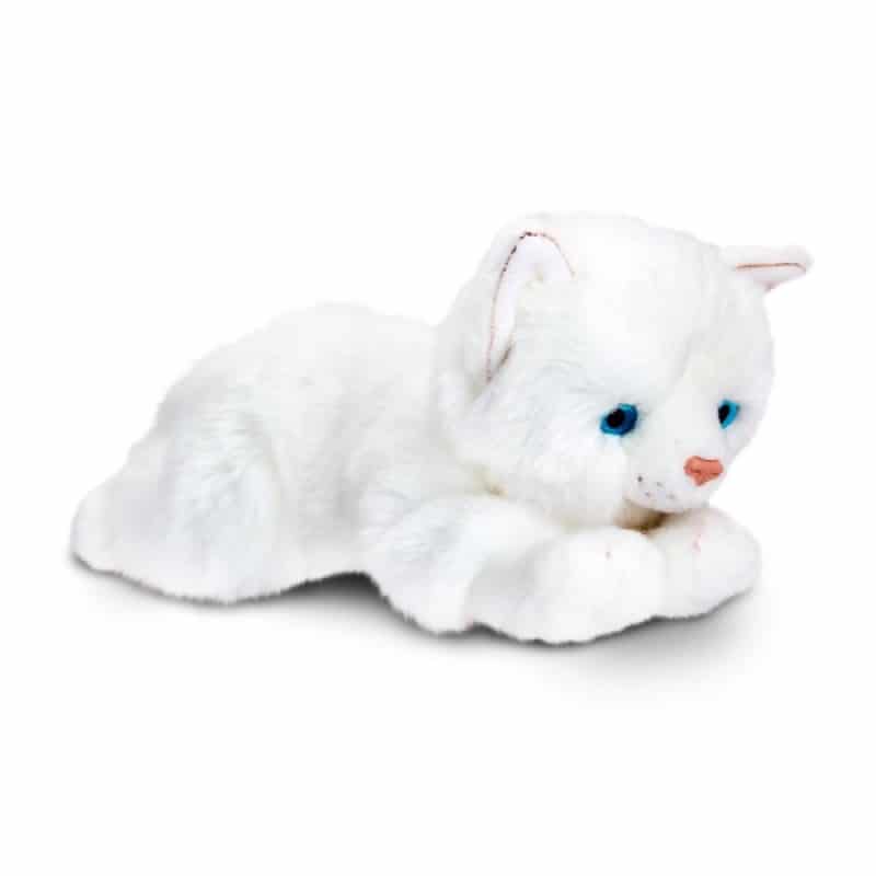 PELUCHE CHAT BLANC 30CM