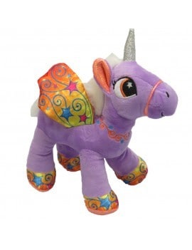 Peluche licorne violet 30 cm