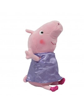 Peluche peppa robe violette...